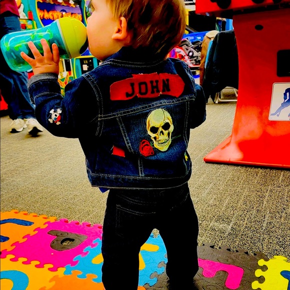 Domenica-Bella design hand custom made 2T jean jacket - Picture 1 of 2